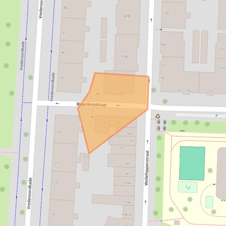 Kaart van postcodegebied 3061MA.