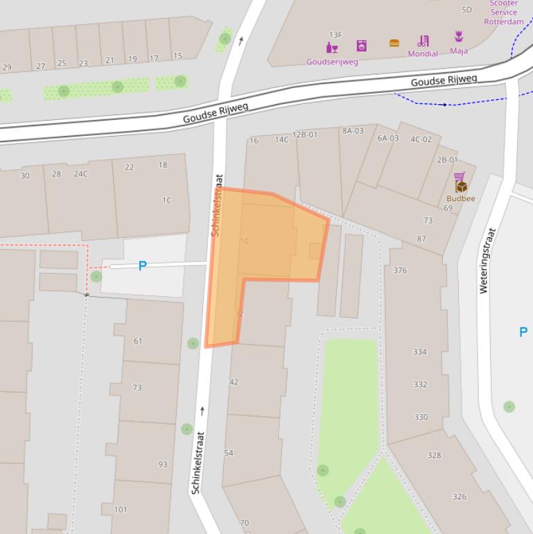 Kaart van postcodegebied 3061ML.