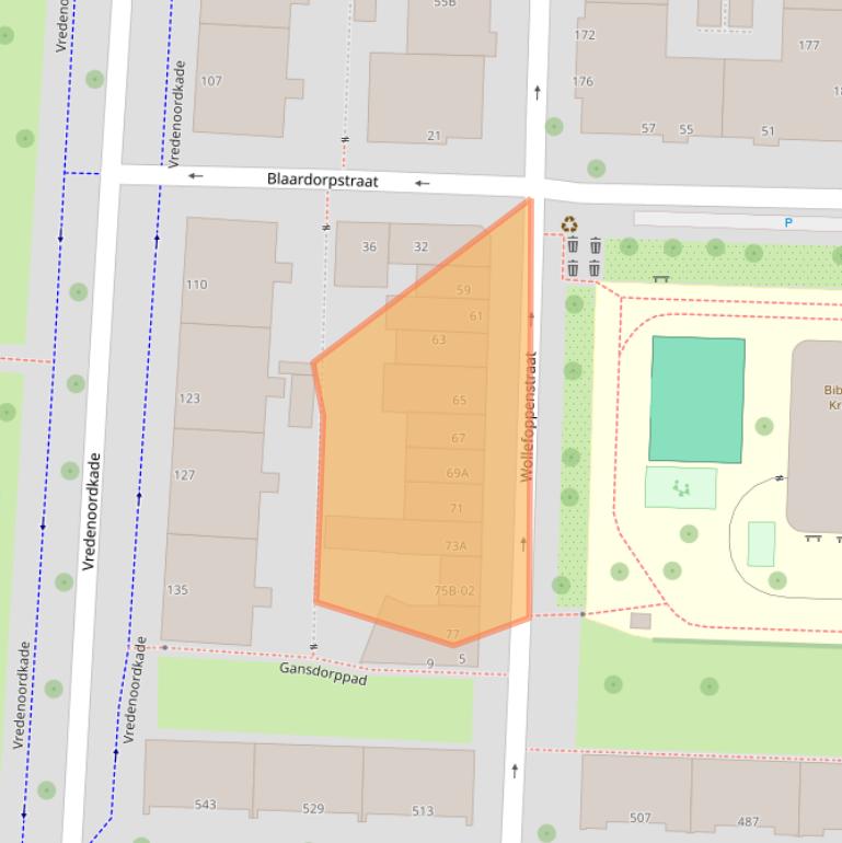 Kaart van postcodegebied 3061MX.
