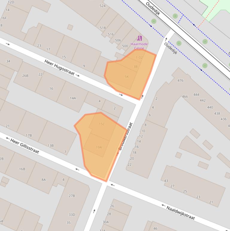 Kaart van postcodegebied 3061NC.