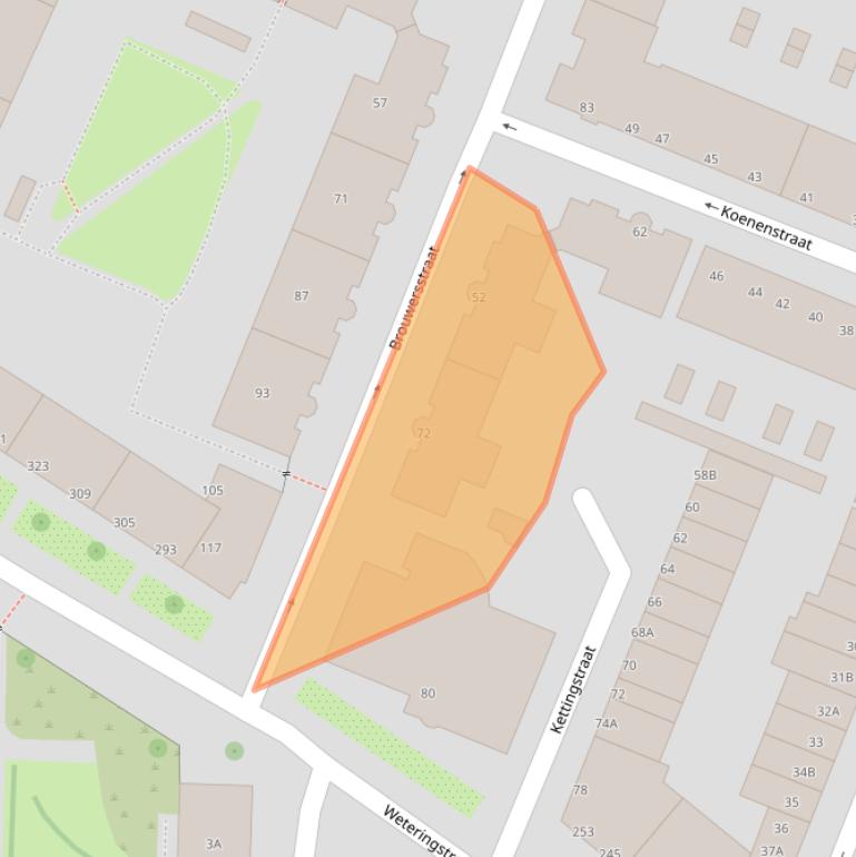 Kaart van postcodegebied 3061NH.