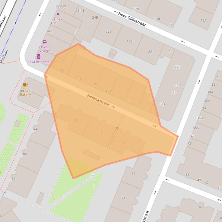 Kaart van postcodegebied 3061NJ.