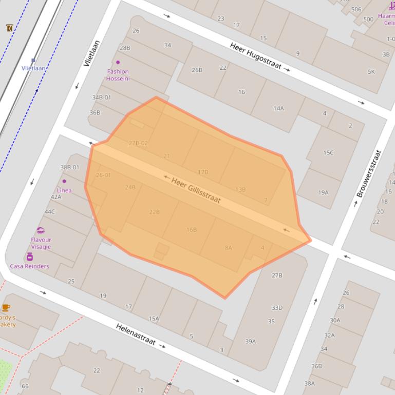 Kaart van postcodegebied 3061NK.