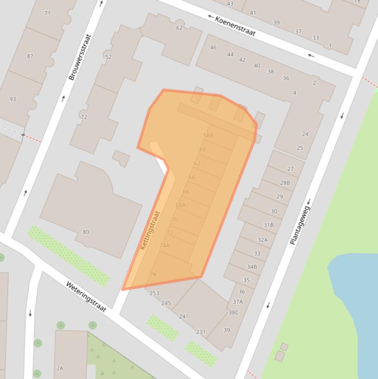 Kaart van postcodegebied 3061NR.