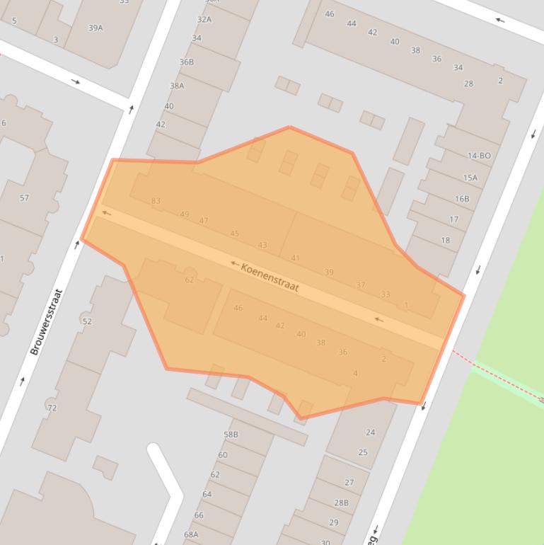 Kaart van postcodegebied 3061NS.