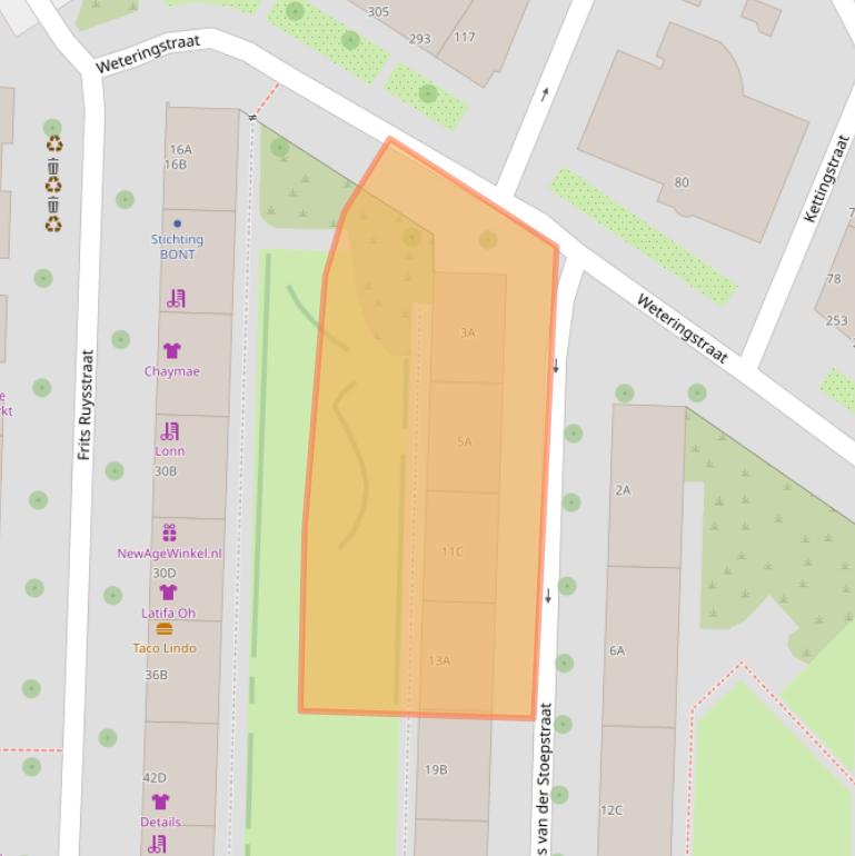 Kaart van postcodegebied 3061PC.