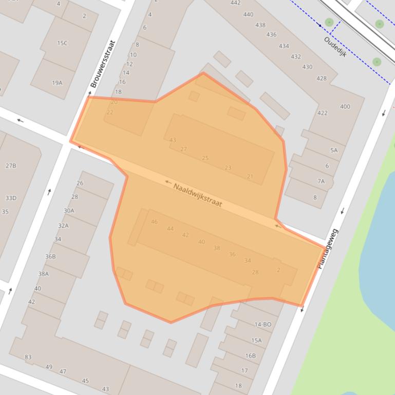 Kaart van postcodegebied 3061PG.