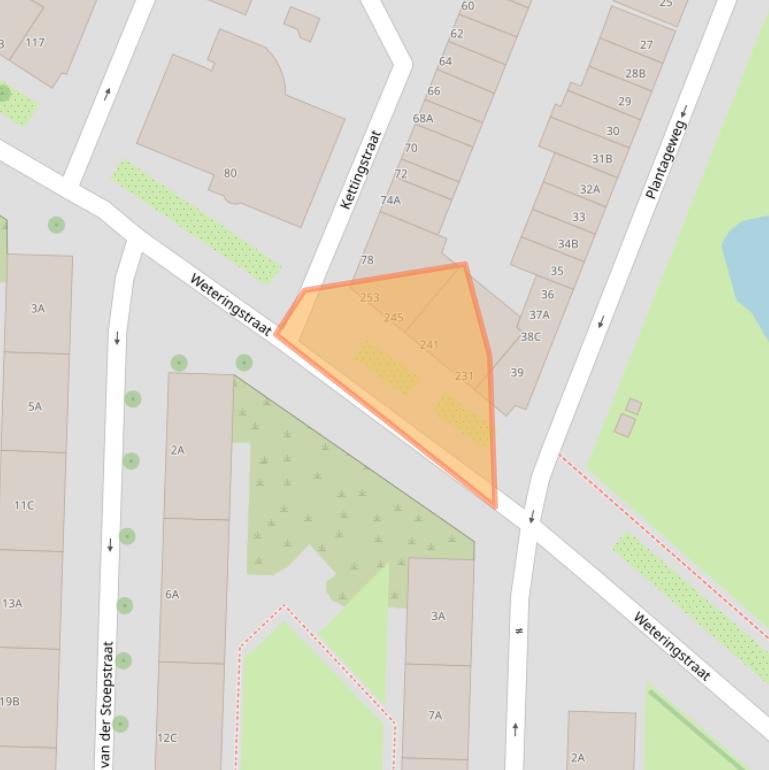 Kaart van postcodegebied 3061PM.