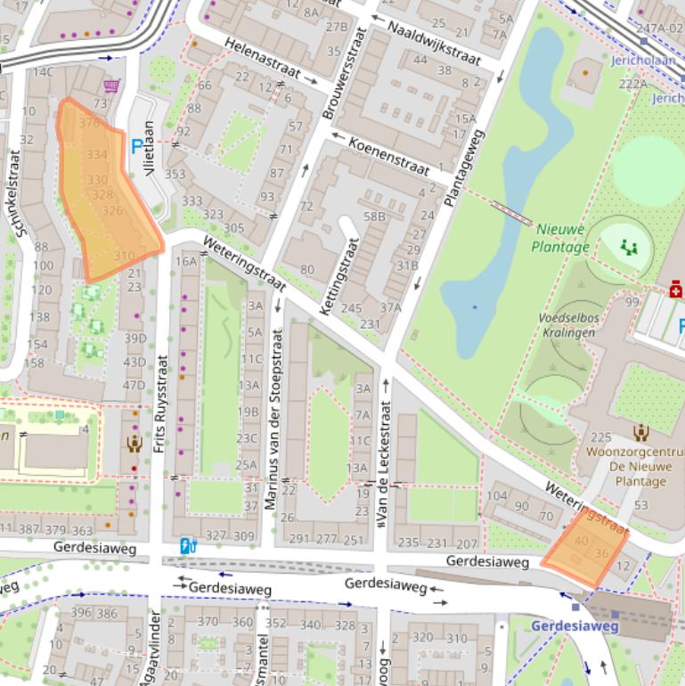 Kaart van postcodegebied 3061PS.