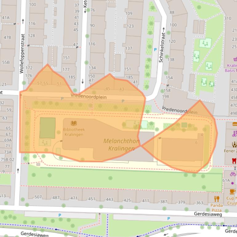 Kaart van postcodegebied 3061PX.