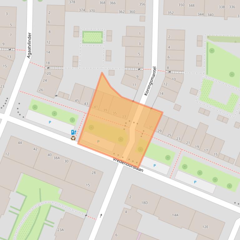 Kaart van postcodegebied 3061RD.