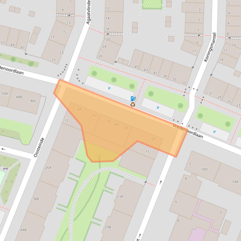 Kaart van postcodegebied 3061RM.