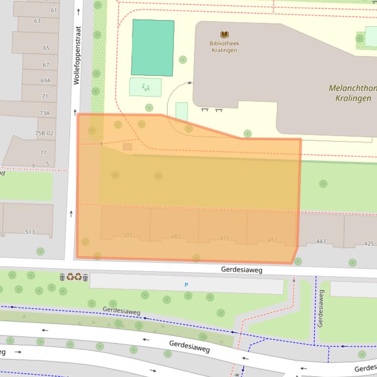 Kaart van postcodegebied 3061RW.