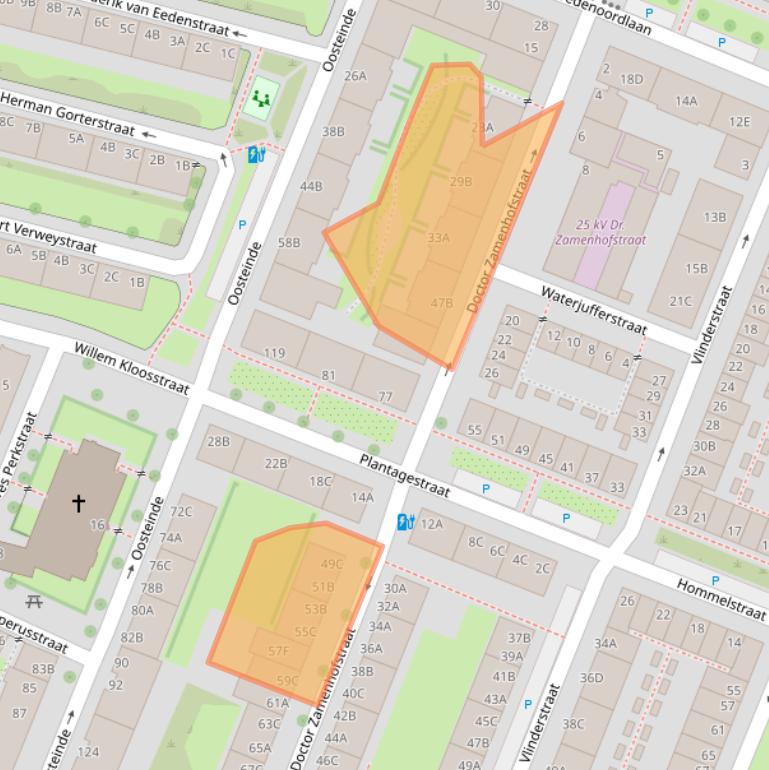 Kaart van postcodegebied 3061SE.