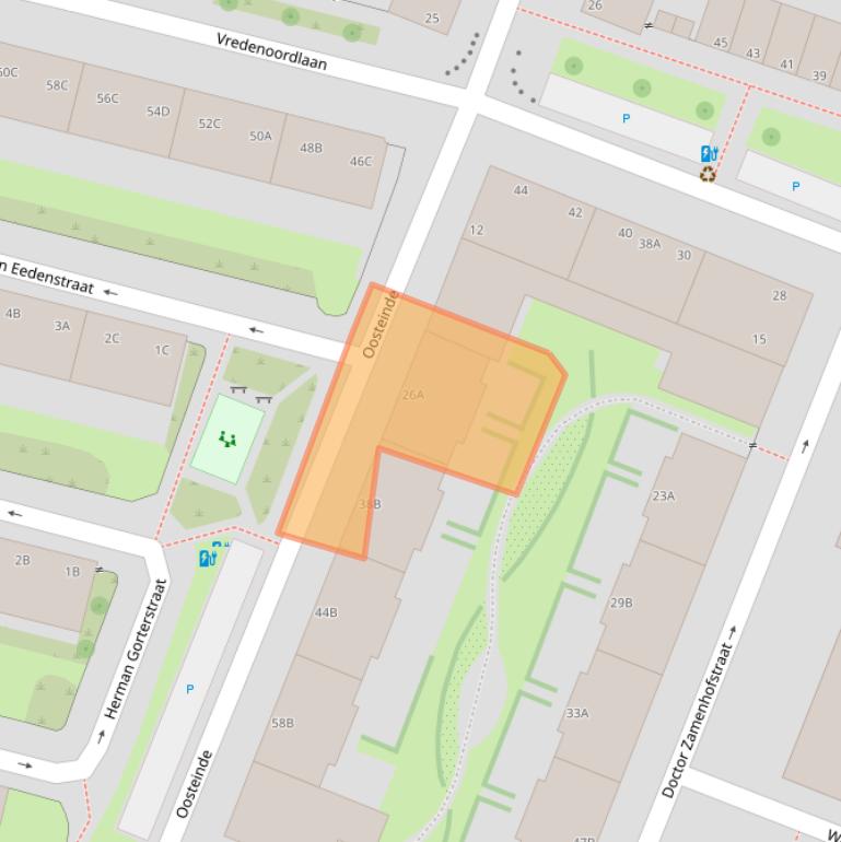 Kaart van postcodegebied 3061SR.