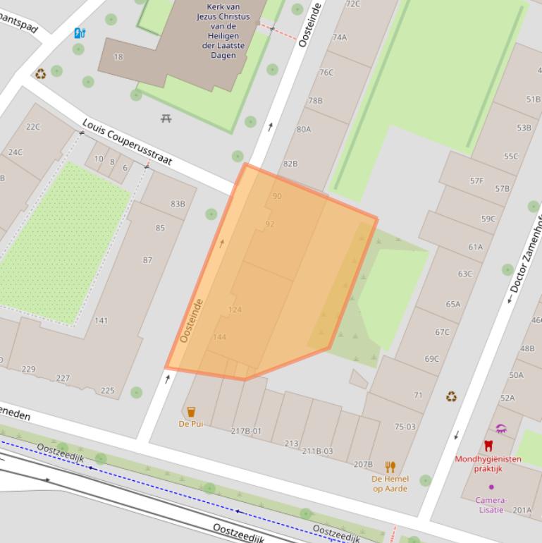 Kaart van postcodegebied 3061SW.