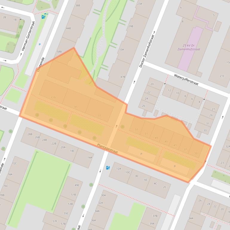 Kaart van postcodegebied 3061SX.