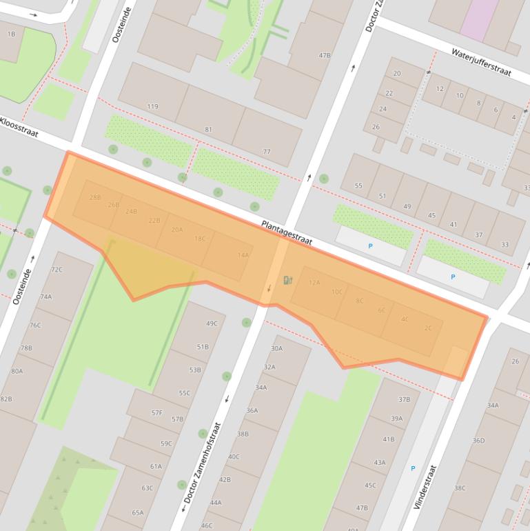 Kaart van postcodegebied 3061SZ.
