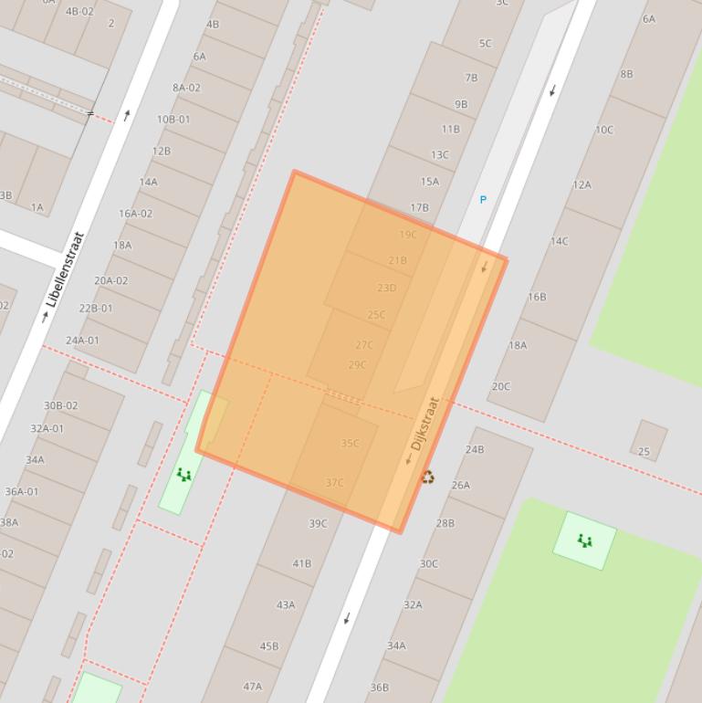 Kaart van postcodegebied 3061TB.