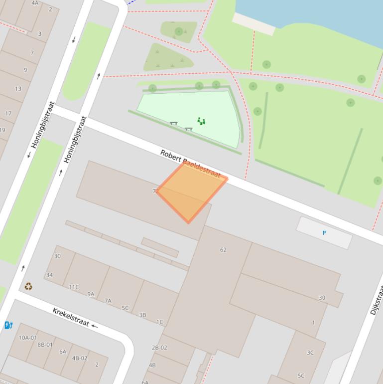 Kaart van postcodegebied 3061TP.