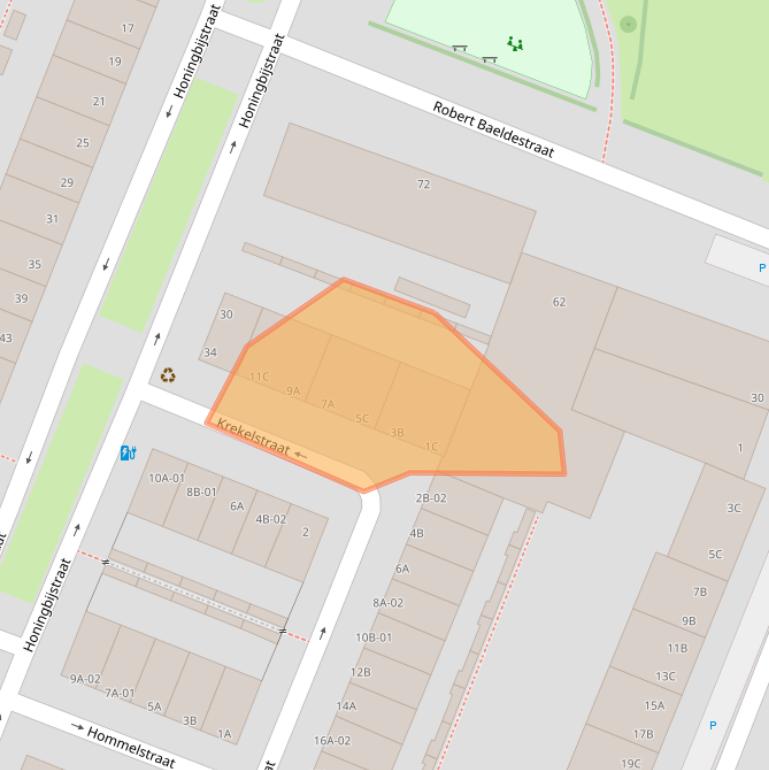 Kaart van postcodegebied 3061VC.