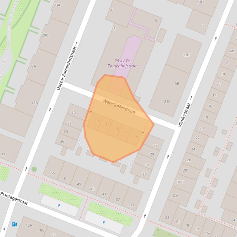 Kaart van postcodegebied 3061VK.