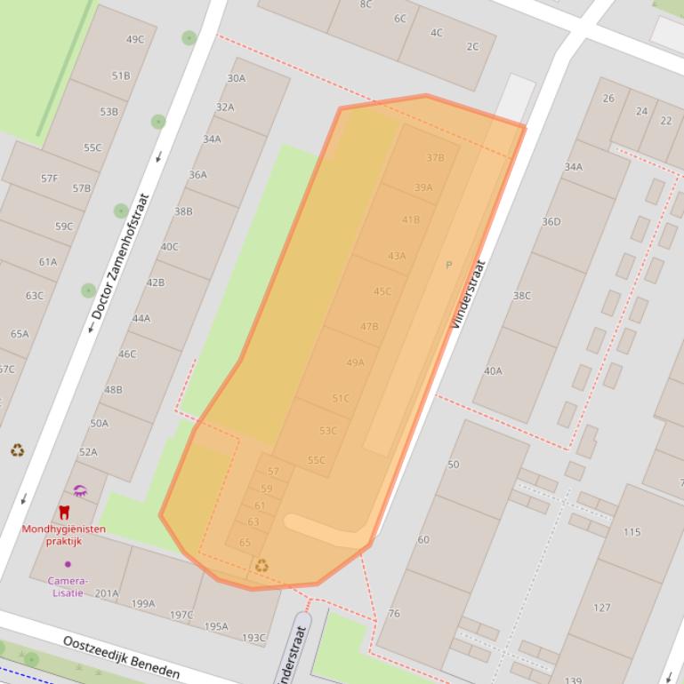 Kaart van postcodegebied 3061VL.