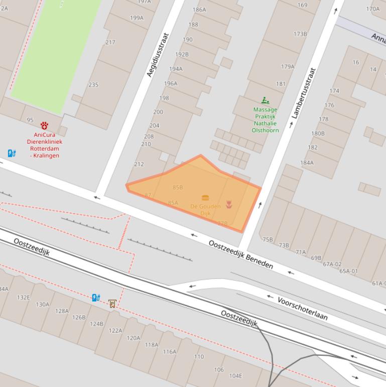 Kaart van postcodegebied 3061VN.