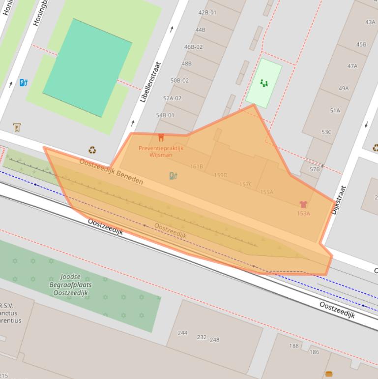 Kaart van postcodegebied 3061VR.