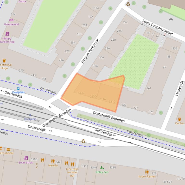 Kaart van postcodegebied 3061VW.