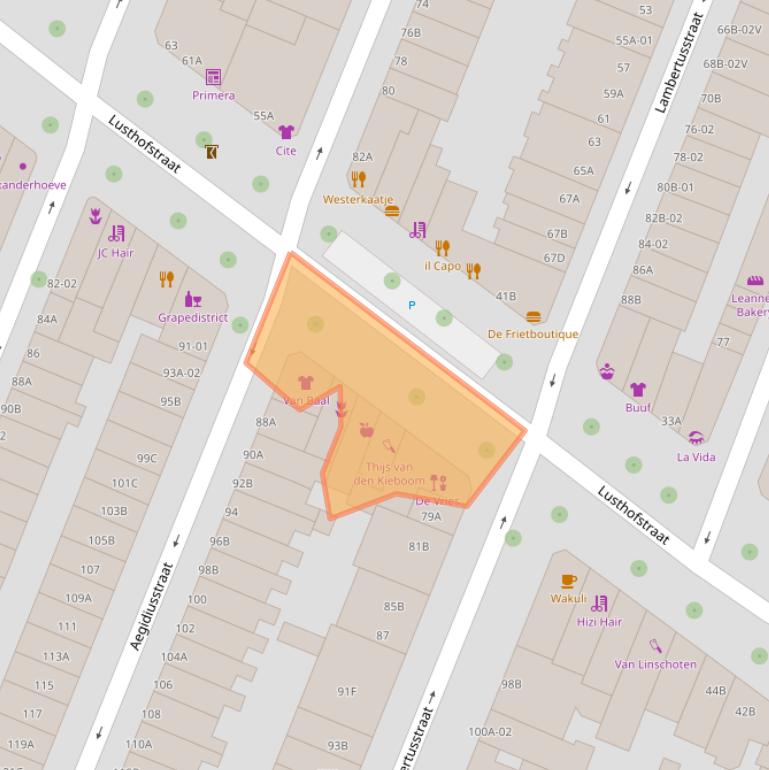 Kaart van postcodegebied 3061WG.