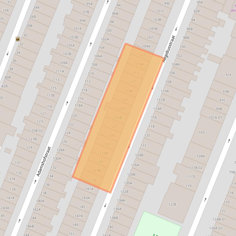 Kaart van postcodegebied 3061XG.