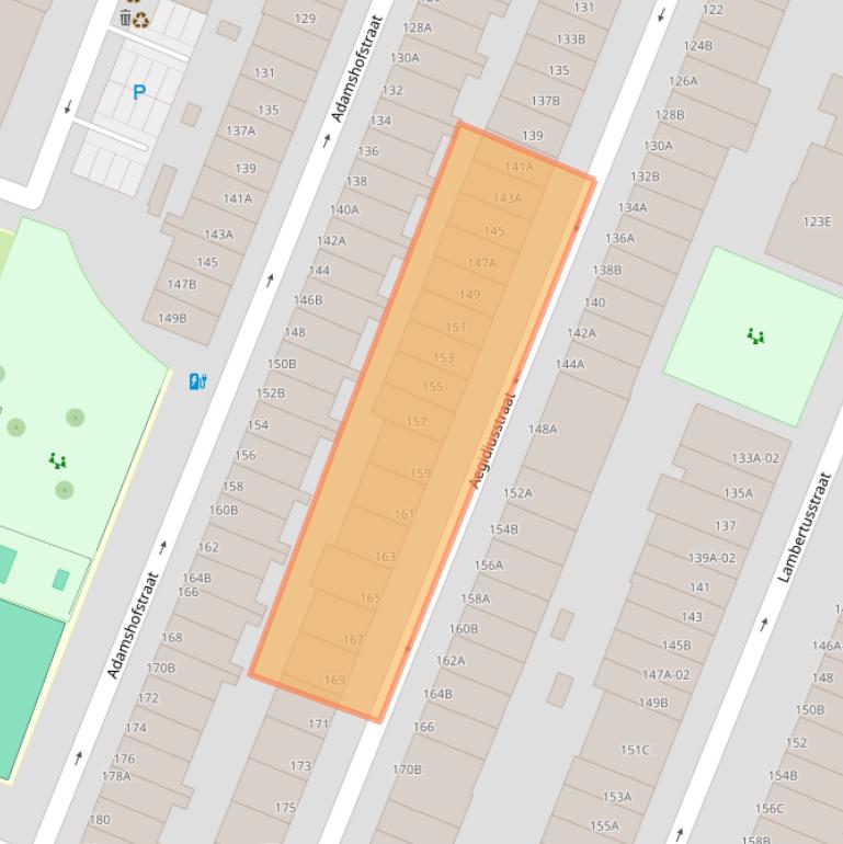 Kaart van postcodegebied 3061XH.