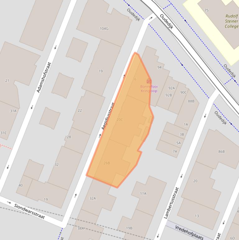 Kaart van postcodegebied 3061XL.