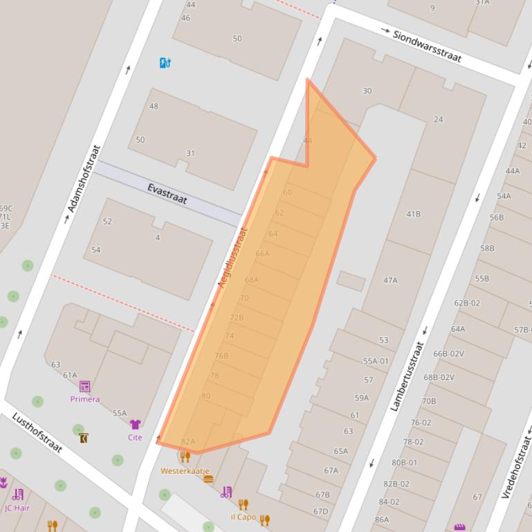 Kaart van postcodegebied 3061XN.