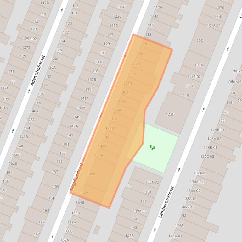 Kaart van postcodegebied 3061XR.