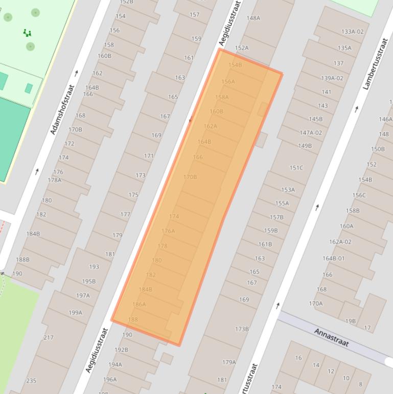 Kaart van postcodegebied 3061XS.