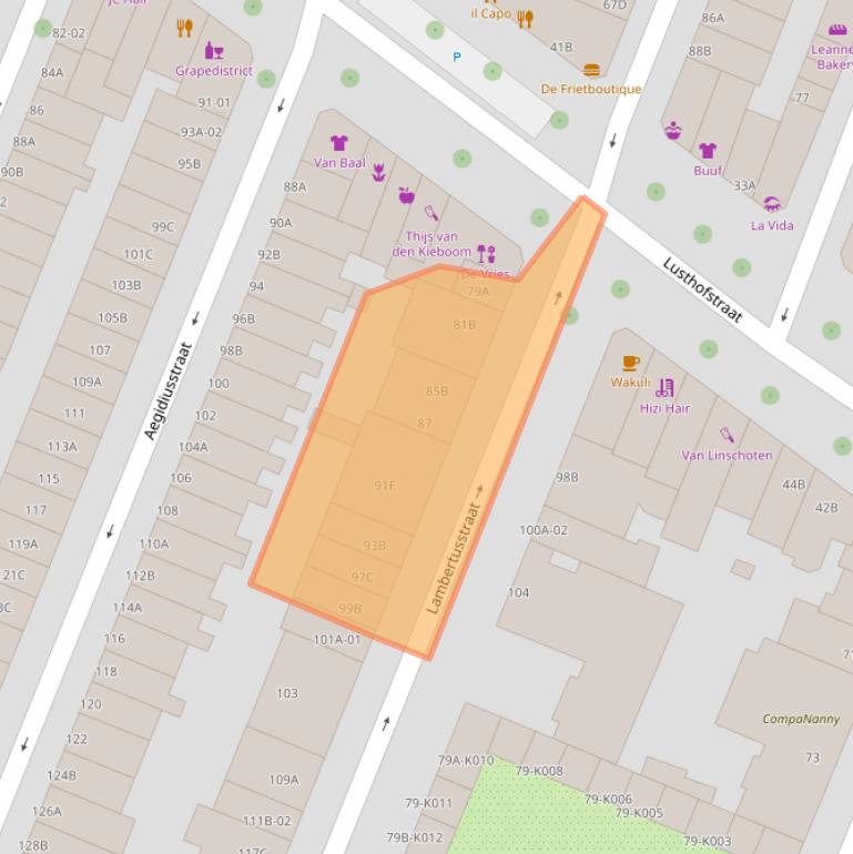 Kaart van postcodegebied 3061XV.