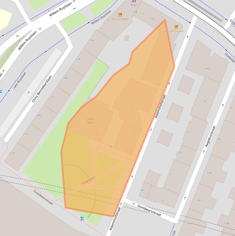 Kaart van postcodegebied 3061ZA.