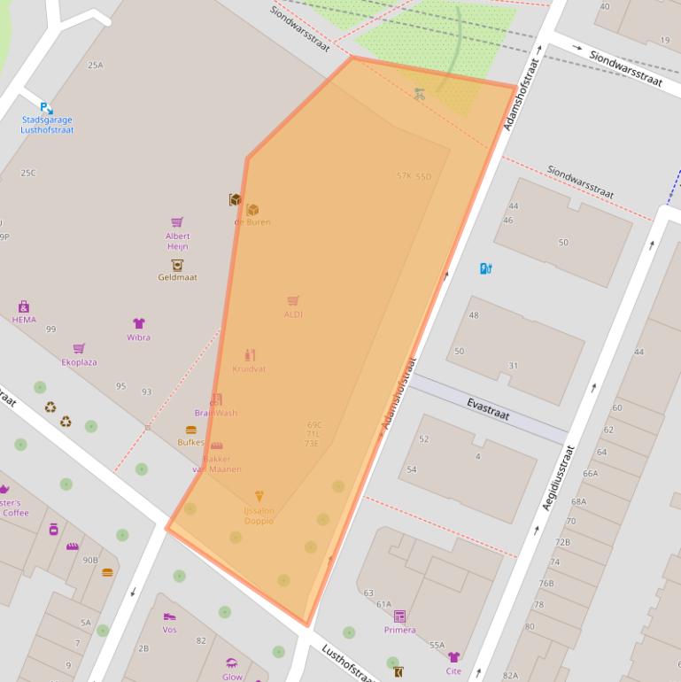 Kaart van postcodegebied 3061ZB.
