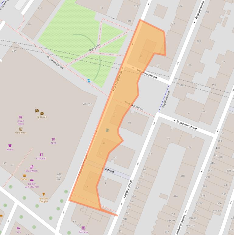 Kaart van postcodegebied 3061ZG.