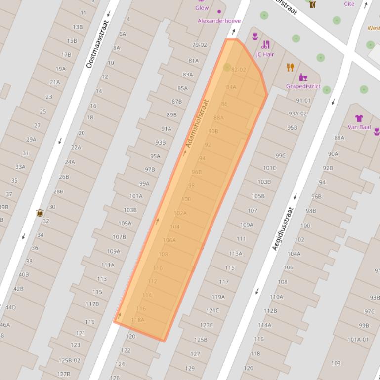 Kaart van postcodegebied 3061ZH.
