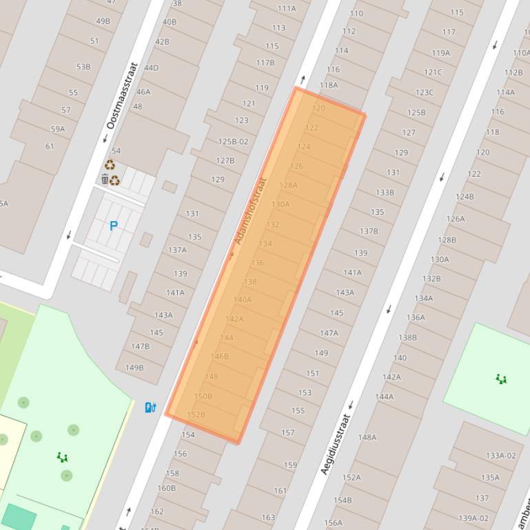 Kaart van postcodegebied 3061ZJ.