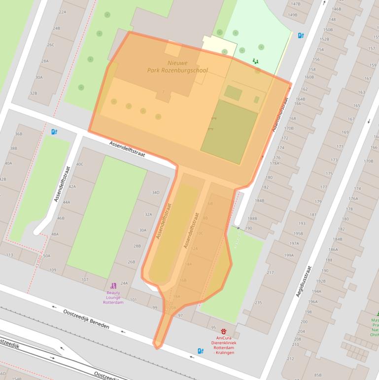 Kaart van postcodegebied 3061ZL.