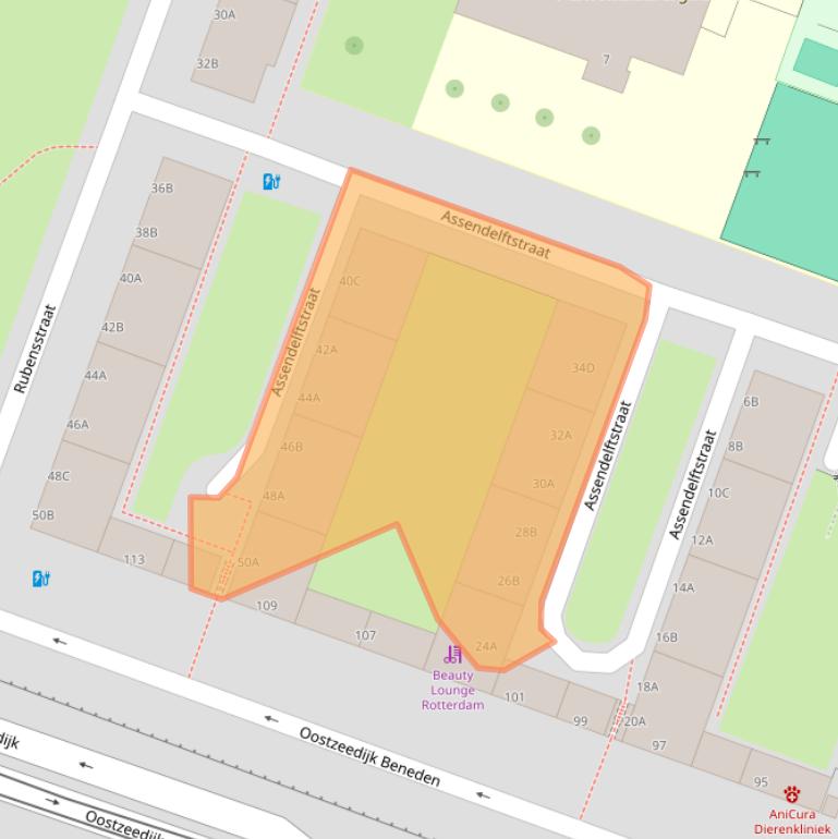 Kaart van postcodegebied 3061ZM.