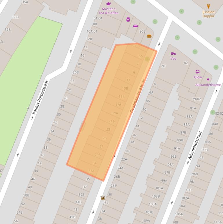 Kaart van postcodegebied 3061ZP.