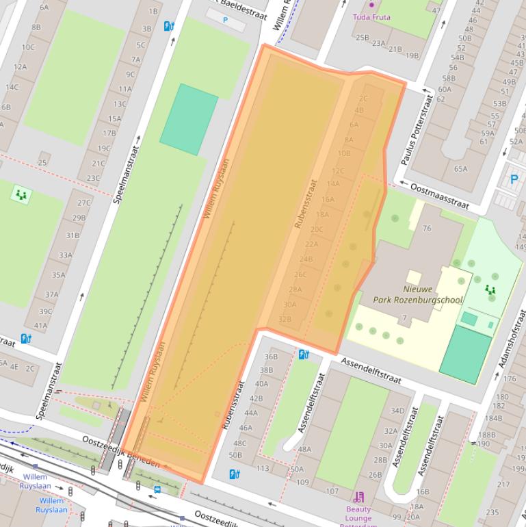 Kaart van postcodegebied 3061ZX.