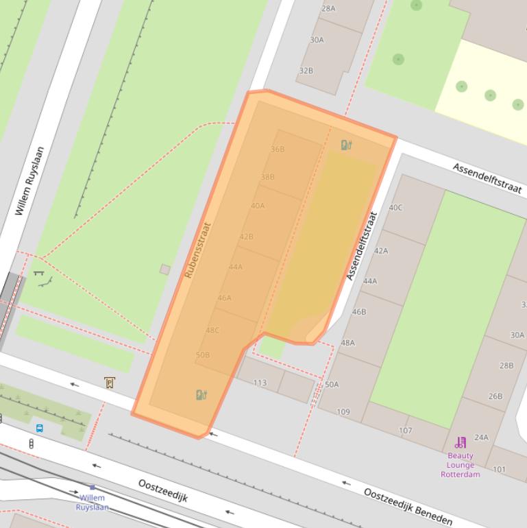 Kaart van postcodegebied 3061ZZ.