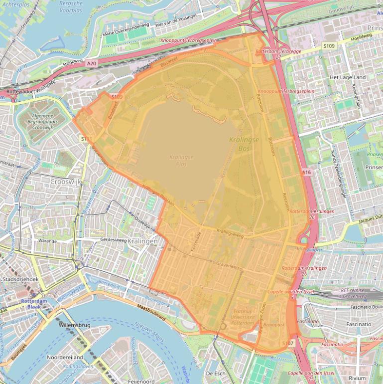 Kaart van postcodegebied 3062.