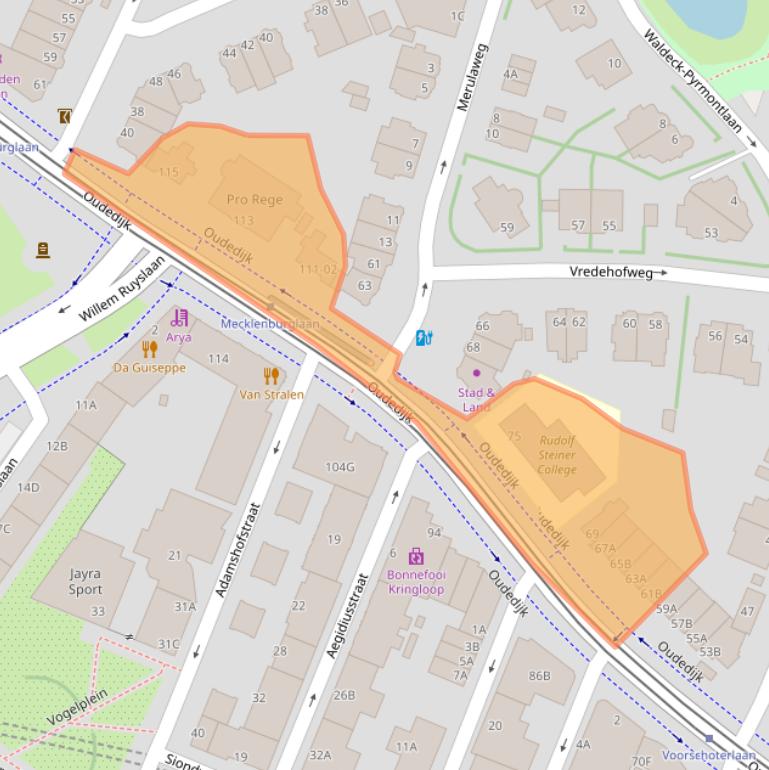 Kaart van postcodegebied 3062AD.